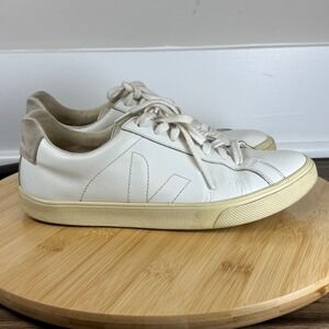 Veja Esplar Sneakers Women 7 White Grey Leather Low Top Good Sustainable